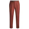 Hugo Boss Regular-fit Trousers In Cashmere, Virgin Wool And Silk In Red