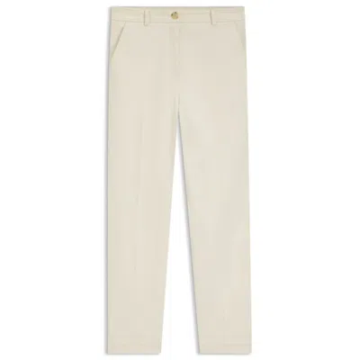 Hugo Boss Regular-fit Trousers In Corduroy In Neutral