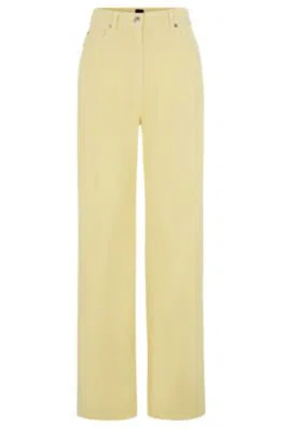 Hugo Boss Regular-fit Trousers In Corduroy In Patterned