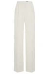 Hugo Boss Regular-fit Trousers In Matte Fabric In White