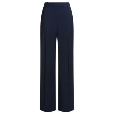 Hugo Boss Regular-fit Trousers In Micro-check Virgin Wool In Multi