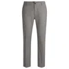 Hugo Boss Regular-fit Trousers In Micro-patterned Stretch Cotton In Grey