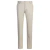 Hugo Boss Regular-fit Trousers In Printed Stretch Cotton In Beige