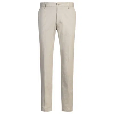 Hugo Boss Regular-fit Trousers In Printed Stretch Cotton In Neutral