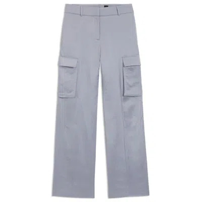Hugo Boss Regular-fit Trousers In Sateen