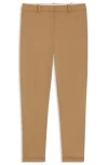 Hugo Boss Regular-fit Trousers In Stretch-cotton Twill In Beige