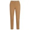 Hugo Boss Regular-fit Trousers In Stretch-cotton Twill In Brown
