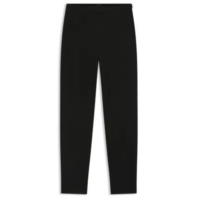 Hugo Boss Regular-fit Trousers In Stretch Fabric With Tapered Leg In Black