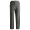 Hugo Boss Regular-fit Trousers In Striped Wool In Multi