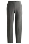 Hugo Boss Regular-fit Trousers In Striped Wool In Patterned