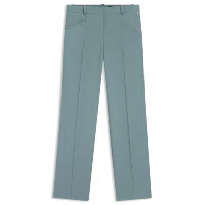 Hugo Boss Regular-fit Trousers In Virgin Wool In Blue