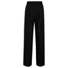 Hugo Boss Regular-fit Trousers In Virgin-wool Twill In Black