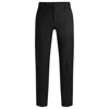 Hugo Boss Regular-fit Trousers In Wool Serge In Black
