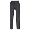 Hugo Boss Pressed-crease Virgin Wool Tailored Trousers In Grey