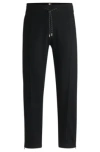 Hugo Boss Regular-fit Trousers In Wool With Zip Hems In Black
