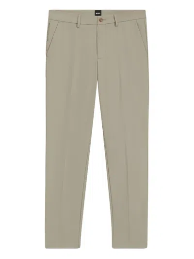 Hugo Boss Regular-fit Trousers In Neutral
