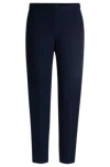 Hugo Boss Boss Tiluna Solid Side Zip Career Pants In Dark Blue