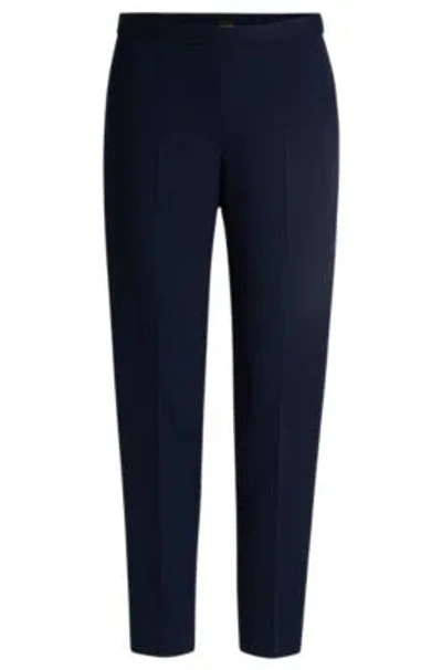 HUGO BOSS REGULAR-FIT TROUSERS WITH FRONT CREASE