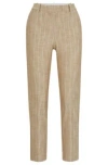 Hugo Boss Regular-fit Trousers With Pinstripe Pattern In Patterned