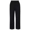 Hugo Boss Regular-fit Tuxedo Pants In Wool-blend Twill In Black