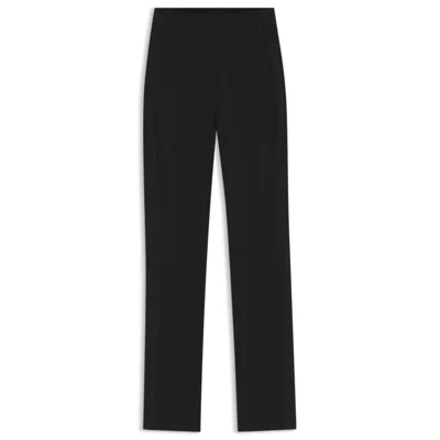 Hugo Boss Regular-fit Tuxedo Trousers In Virgin-wool Twill In Black