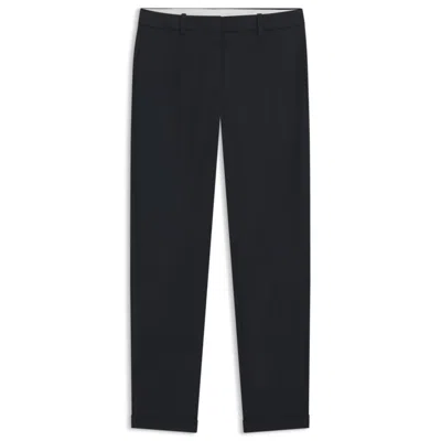 HUGO BOSS REGULAR-FIT WIDE-LEG TROUSERS IN SOFT FLANNEL