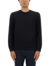Hugo Boss Boss Camel Regular Fit Wool Sweater In Black
