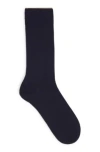 Hugo Boss Regular-length Socks In A Cashmere Blend In Dark Blue