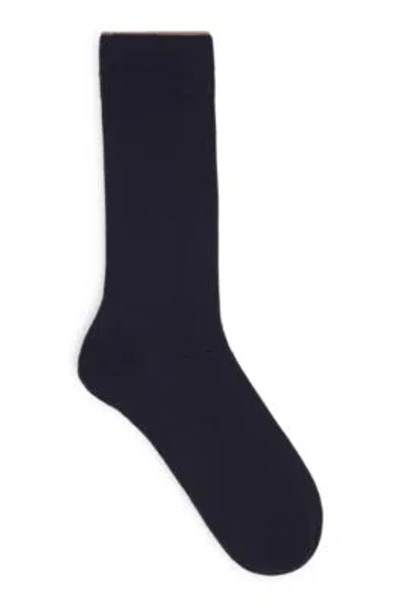 Hugo Boss Regular-length Socks In A Cashmere Blend In Dark Blue