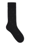 Hugo Boss Regular-length Socks With Double B Monograms In Black