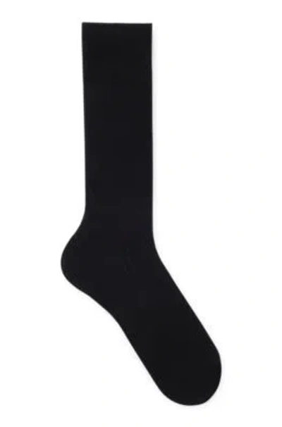 Hugo Boss Regular-length Socks With Embroidered Double B Monogram In Black