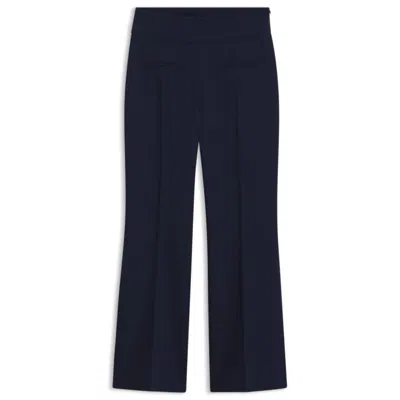 Hugo Boss Regular-fit Pants With Bootcut Leg In Blue