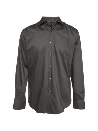 Pre-owned Hugo Boss Regular-fit Shirt In Gray