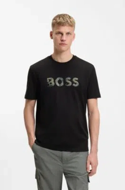 Hugo Boss Regular-fit T-shirt In Cotton Jersey In Black