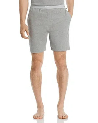 Hugo Boss Relax Cotton Regular Fit Shorts In Medium Grey