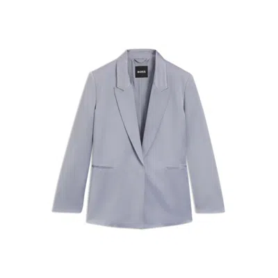 Hugo Boss Relaxed-fit Blazer In Sateen