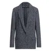 Hugo Boss Relaxed-fit Blazer In Two-tone Crochet Tweed