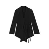 Hugo Boss Relaxed-fit Blazer In Wool-blend Gabardine In Black