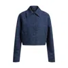 Hugo Boss Relaxed-fit Blazer With Floral Structure In Blue