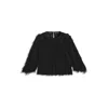 Hugo Boss Relaxed-fit Blouse In Feather Jacquard In Black
