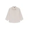 Hugo Boss Relaxed-fit Blouse In Striped Cotton Poplin In White
