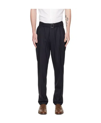 Hugo Boss Relaxed-fit Casual Pants In Black