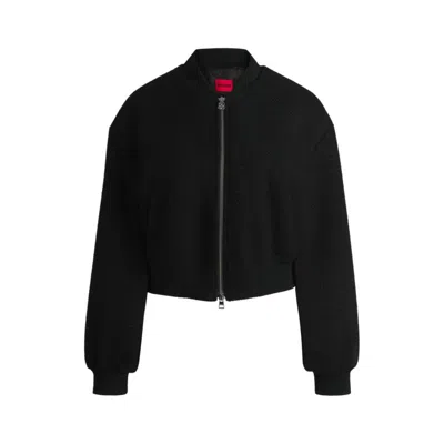 HUGO BOSS RELAXED-FIT JACKET IN BOUCLÉ