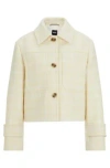 Hugo Boss Relaxed-fit Jacket In Italian Checked Cloth In Patterned