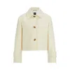 Hugo Boss Relaxed-fit Jacket In Italian Checked Cloth In Yellow