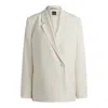 Hugo Boss Relaxed-fit Jacket With Feature Button In White
