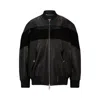 Hugo Boss Relaxed-fit Jacket With Leather And Suede In Black