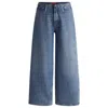 Hugo Boss Relaxed-fit Jeans With Cropped Length In Blue