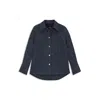 Hugo Boss Relaxed-fit Overshirt In Denim-look Tweed In Blue