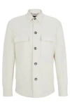 Hugo Boss Relaxed-fit Overshirt In Stretch Jersey In White
